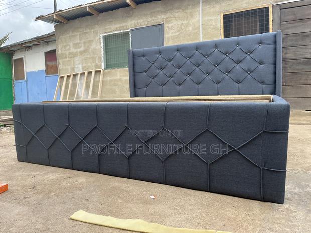 Dark Gray Queen Size 72x75 Bedframe// Luxurious And Durable photo 4
