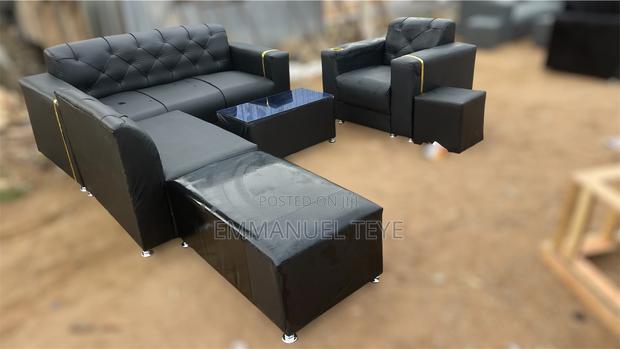 Black Americans Leather Sofa Set (Free Delivery) · Photo 3