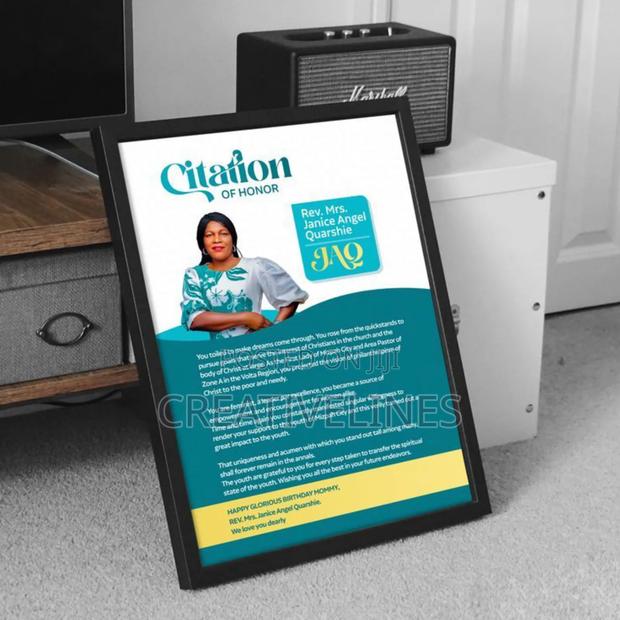 Citatation of Honour