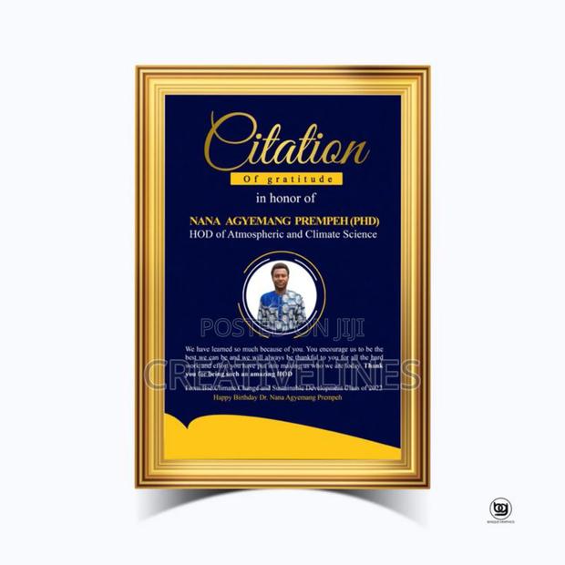 Citatation of Honour