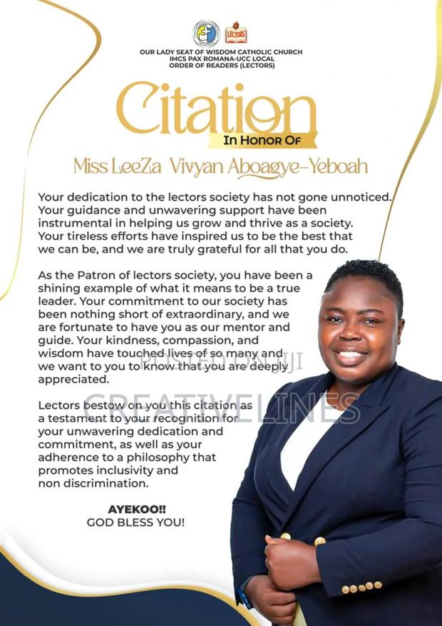 Citatation of Honour