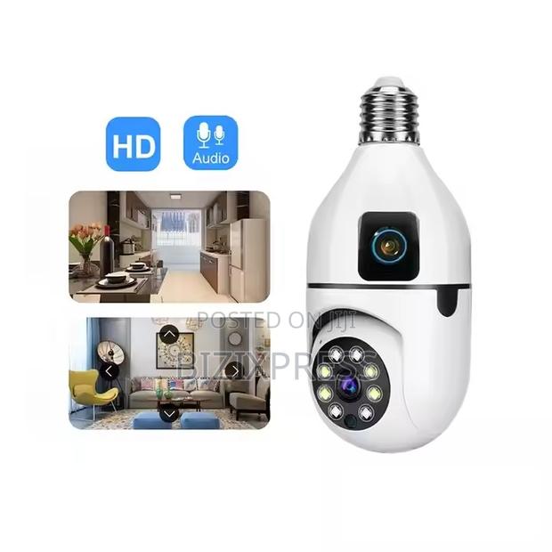 Dual-Lens Bulb Security Camera. photo 2