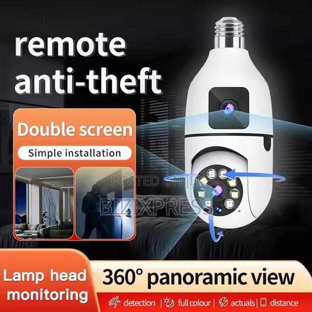 Dual-Lens Bulb Security Camera. photo 3
