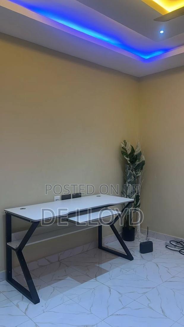 Multipurpose Table With Shelves and Keyboard Desk photo 4