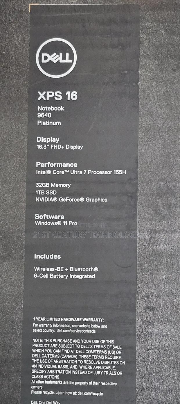New Laptop Dell XPS 16 9640 32GB Intel Core Ultra 7 SSD 1T · Photo 4