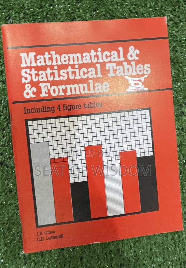 Mathematical Statistical Tables and Formulae · Photo 2