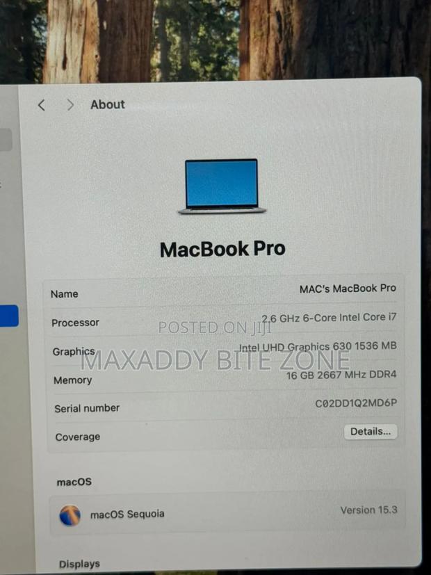 Laptop Apple MacBook Pro 2019 16GB Intel Core i7 SSD 512GB photo 8