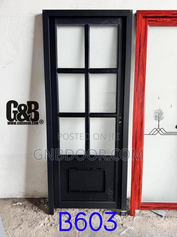 B603 Glass Door Bathroom Door Safety Glass Aluminum Frame photo 2