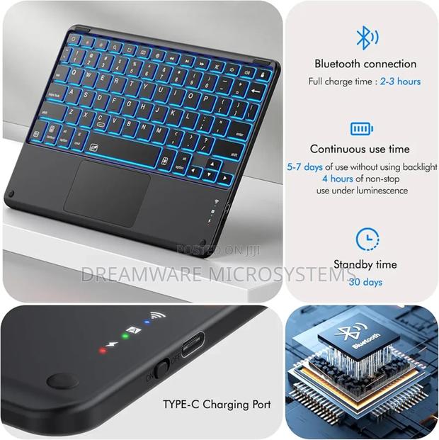Infiland for Samsung Galaxy Tab A9 Plus 5g Case With Keyboard photo 2