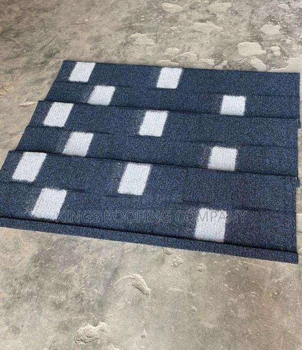 Rich Blue Black and White Shingle Tiles · Photo 2