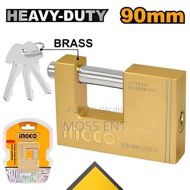Heavy Duty Brass Block Padlock 90mm - Dbbpl0902 · Photo 2
