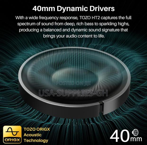 Tozo Ht2 Hybrid Active Noise Cancel Wireless Headphones -Usa photo 6