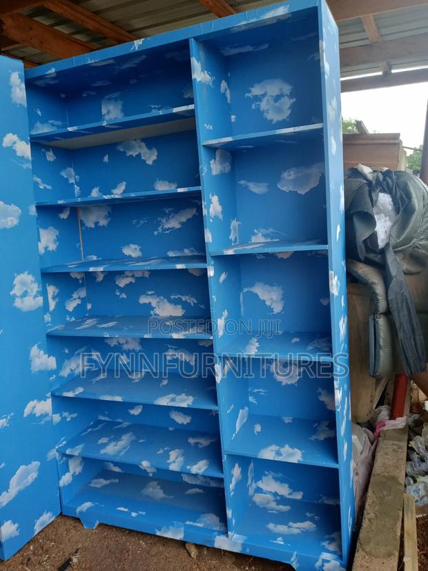 Blue and White Two -in-One Shoe Racks