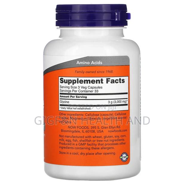 Now Foods, Glycine, 1000mg/100 Caps(Promote Restful Sleep) photo 2