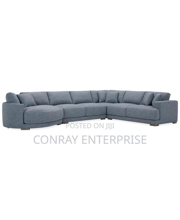 Vasher 166” 4-Pc Fabric Sectional Sofa With Cuddler.