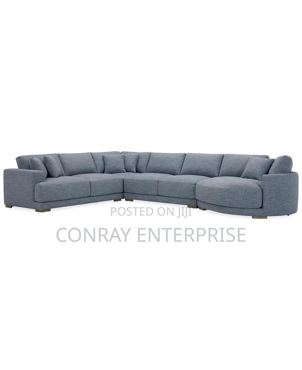 Vasher 166” 4-Pc Fabric Sectional Sofa With Cuddler. photo 2