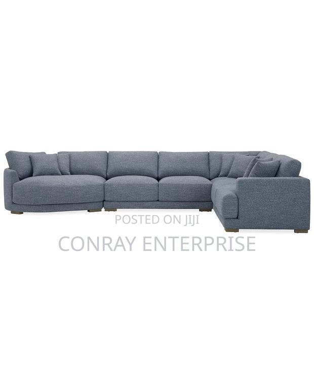 Vasher 166” 4-Pc Fabric Sectional Sofa With Cuddler. photo 4
