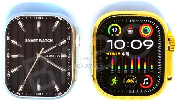 H39 Ultra 12-in-2 Smart Watches Set, Airpod 7 Straps -Gold photo 4