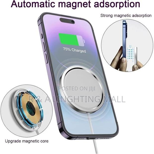Portable Fast Wireless Magnetic Charger With White photo 2