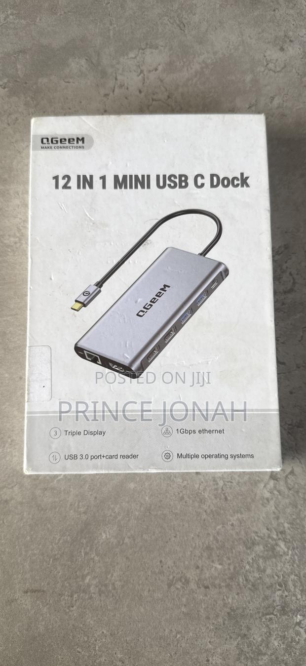 Usb C Docking Station, Qgeem 12 in 1 Triple Display Hub photo 2