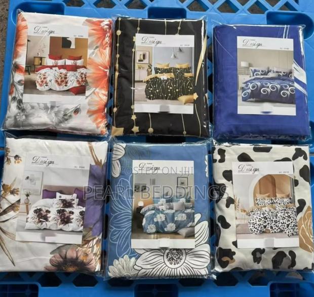 Premium Quality Cotton 5pcs Bedsheet Set Available In Colors photo 5