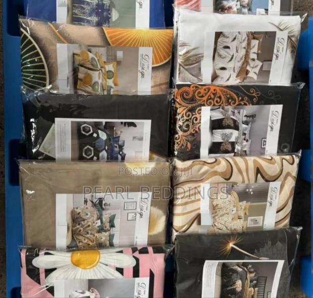 Premium Quality Cotton 5pcs Bedsheet Set Available In Colors photo 8