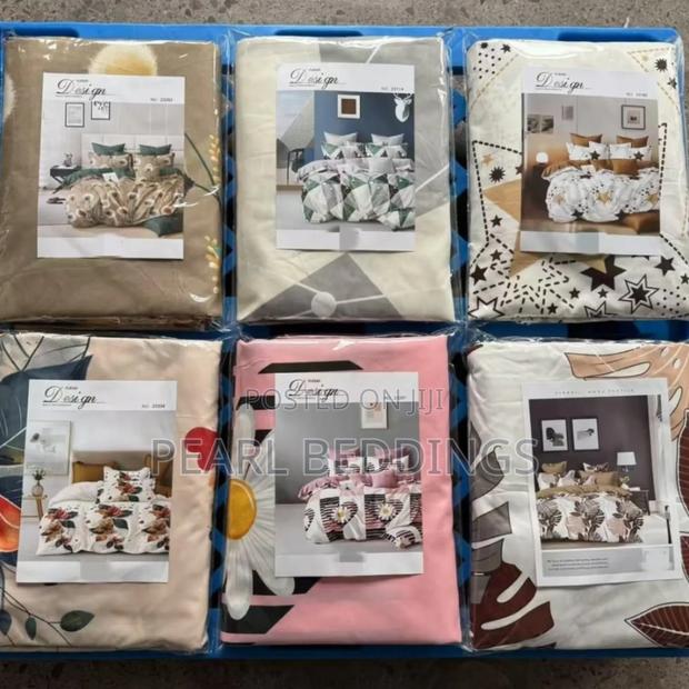 Premium Quality Cotton 5pcs Bedsheet Set Available In Colors photo 9