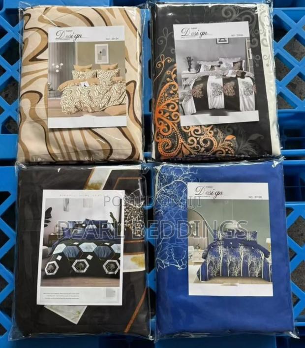 Premium Quality Cotton 5pcs Bedsheet Set Available In Colors photo 11