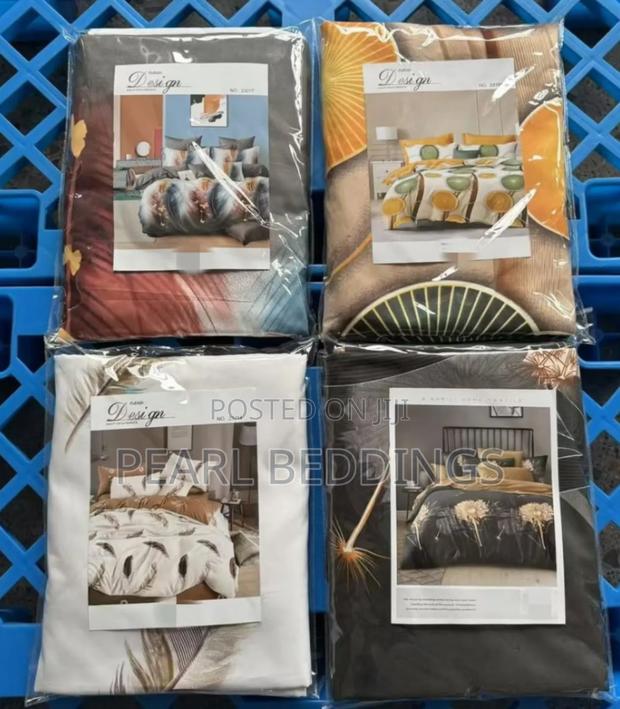 Premium Quality Cotton 5pcs Bedsheet Set Available In Colors photo 12