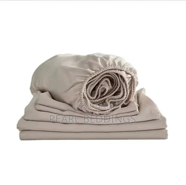 Premium Luxurious 100% Quality Plain Cotton Bedsheets Set photo 2