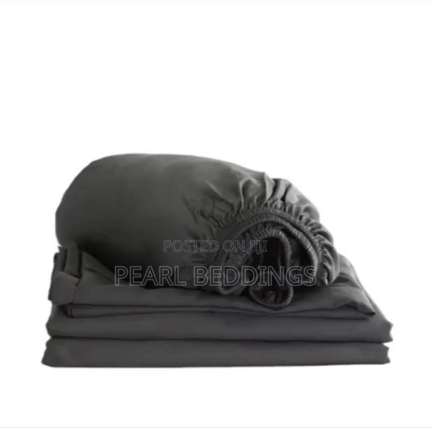 Premium Luxurious 100% Quality Plain Cotton Bedsheets Set photo 3