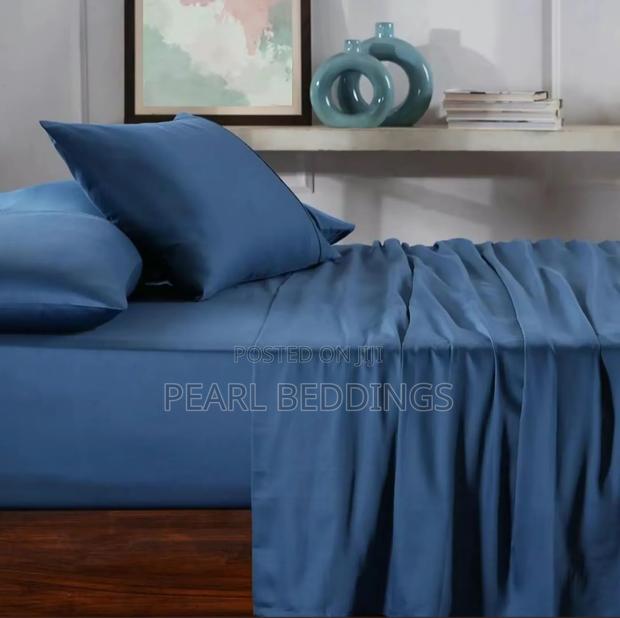 Premium Luxurious 100% Quality Plain Cotton Bedsheets Set photo 4