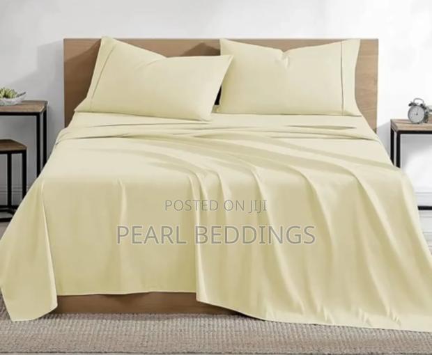 Premium Luxurious 100% Quality Plain Cotton Bedsheets Set photo 7