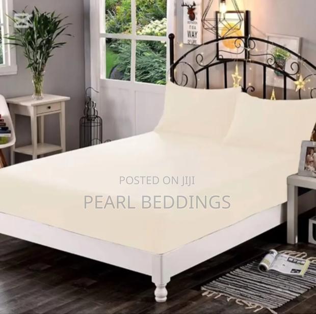 Premium Luxurious 100% Quality Plain Cotton Bedsheets Set photo 9