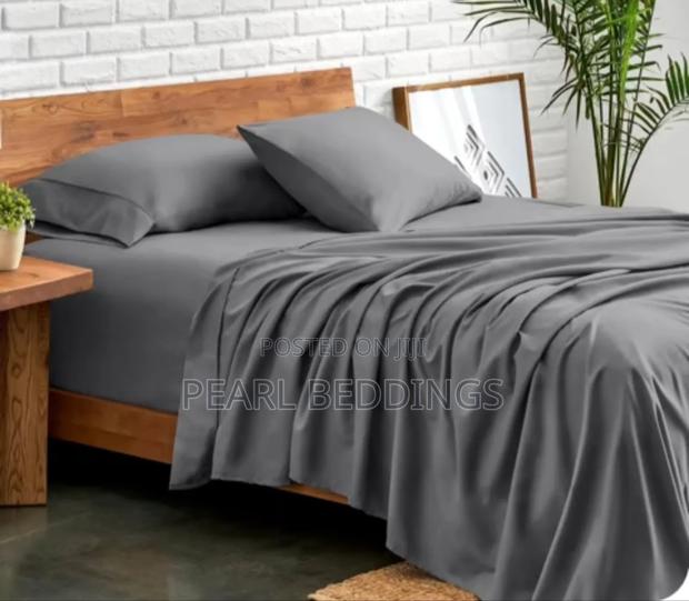 Premium Luxurious 100% Quality Plain Cotton Bedsheets Set photo 11