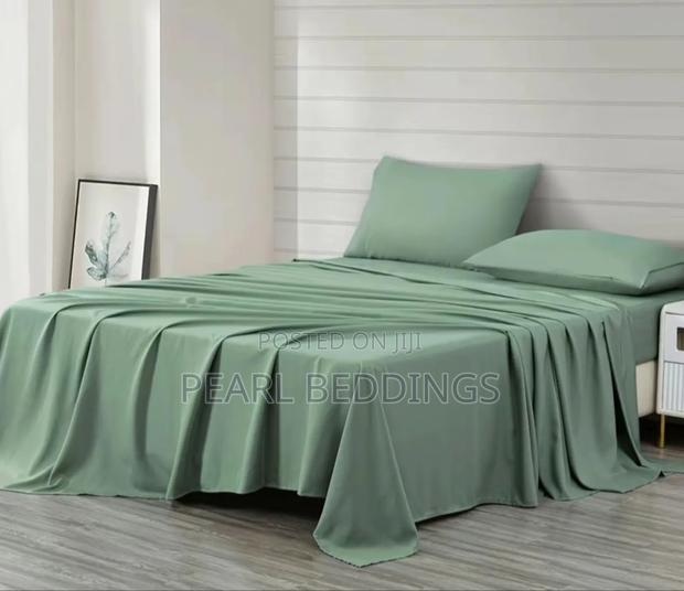 Premium Luxurious 100% Quality Plain Cotton Bedsheets Set photo 12