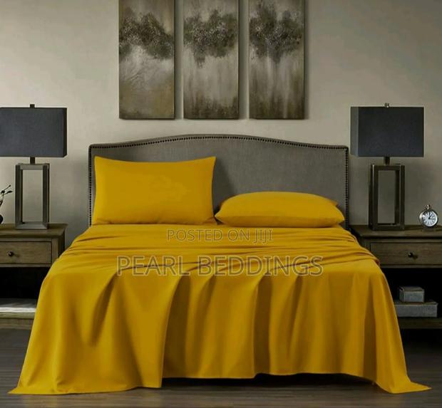 Premium Luxurious 100% Quality Plain Cotton Bedsheets Set photo 13