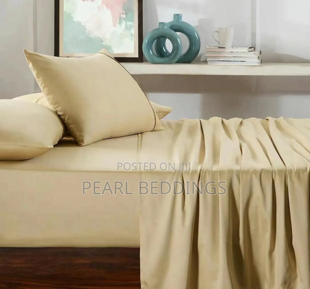 Premium Luxurious 100% Quality Plain Cotton Bedsheets Set photo 16