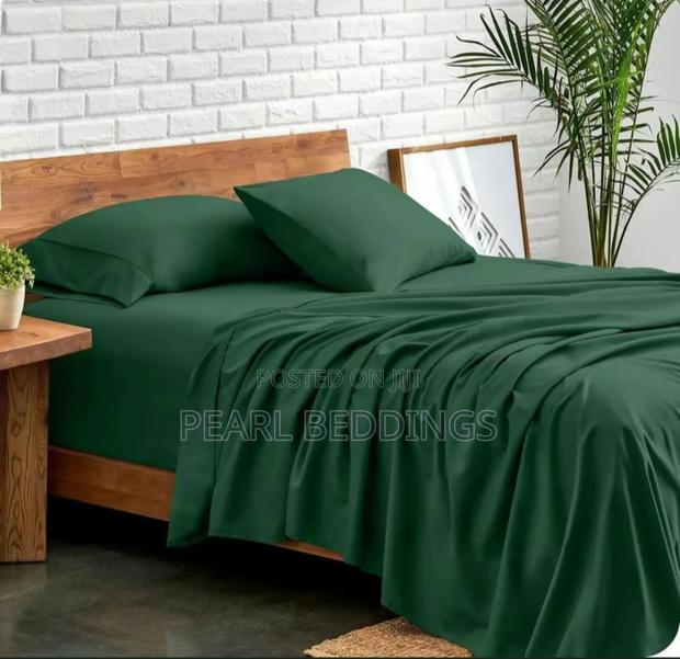 Premium Luxurious 100% Quality Plain Cotton Bedsheets Set photo 8