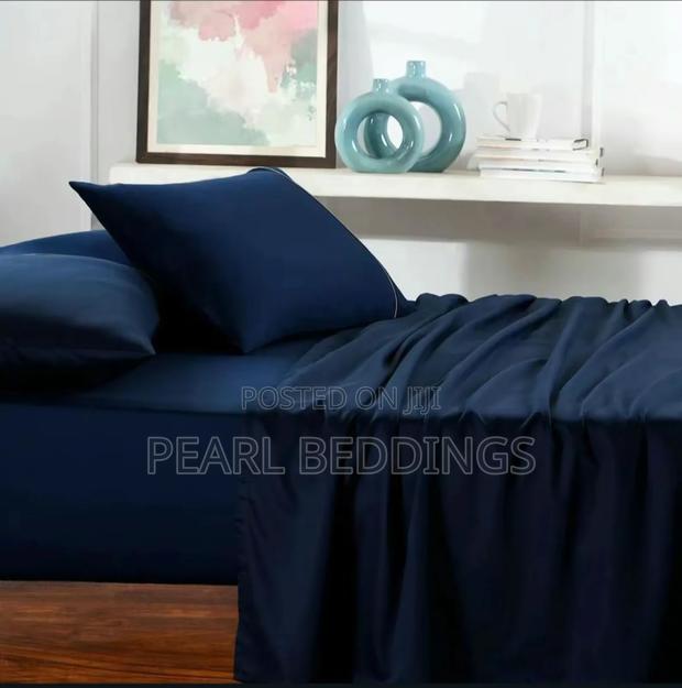 Premium Luxurious 100% Quality Plain Cotton Bedsheets Set photo 5