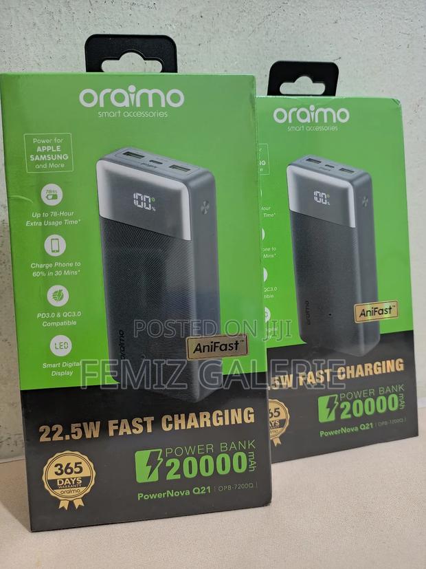 Oraimo Powernova Q21 20000mah 22.5w Power Bank · Photo 4
