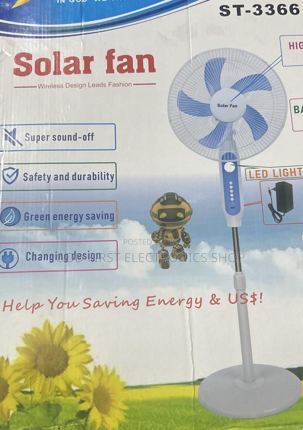 Solar Fan Fast Charging photo 2
