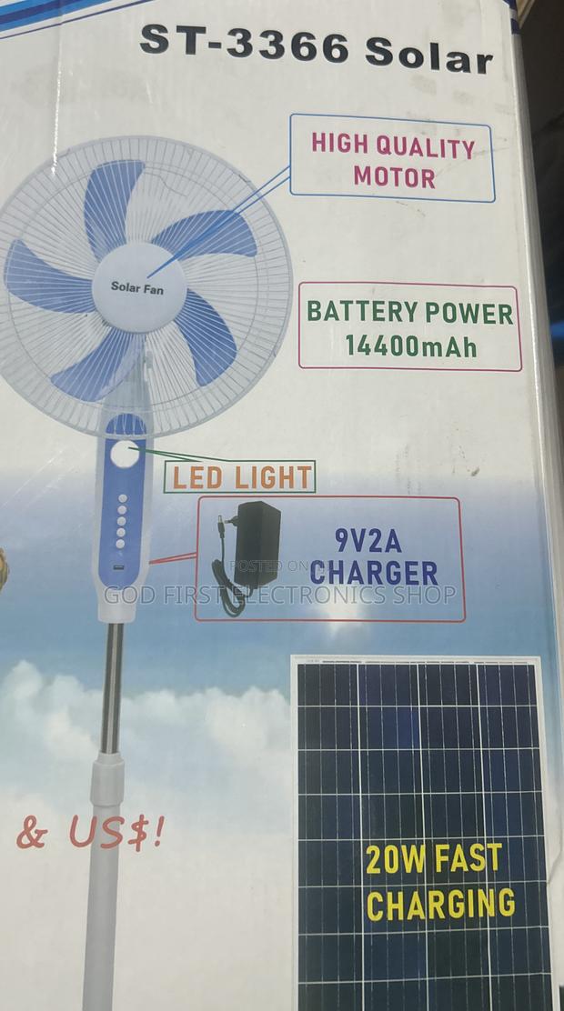 Solar Fan Fast Charging photo 3