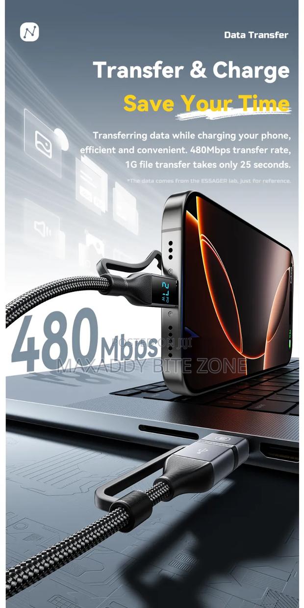 2m Essager 4 In 1 Digital Display Usb Cable Type C100w Pd photo 4