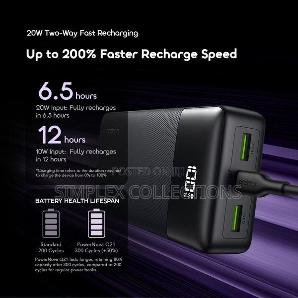Oraimo Powernova Q21 20000mah 22.5w Power Bank photo 6