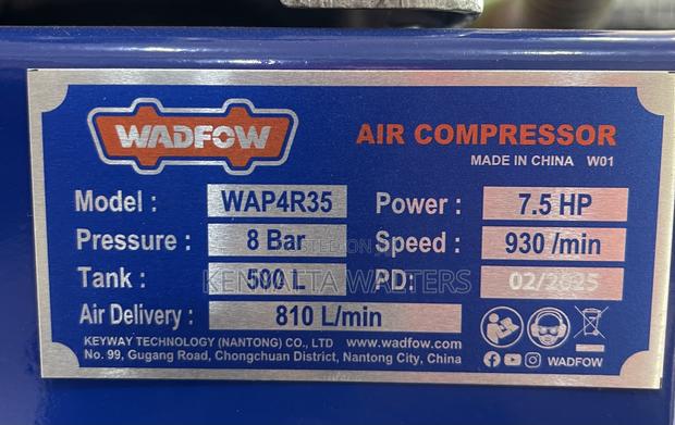 Wadfow Auto Electric 500l 7.5hp Air Compressor photo 10