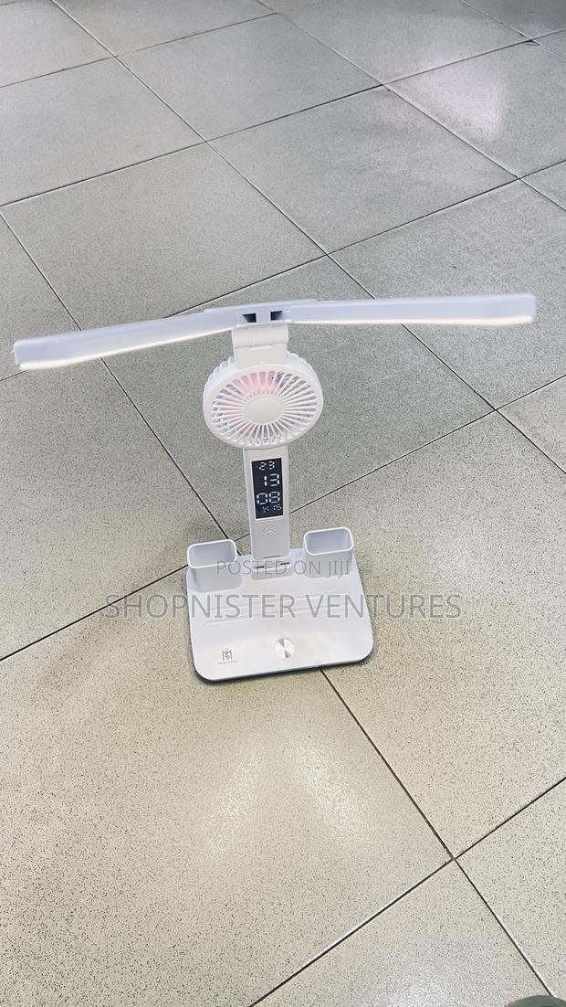 Led Digital Clock Fan and Clock Desk Lamp