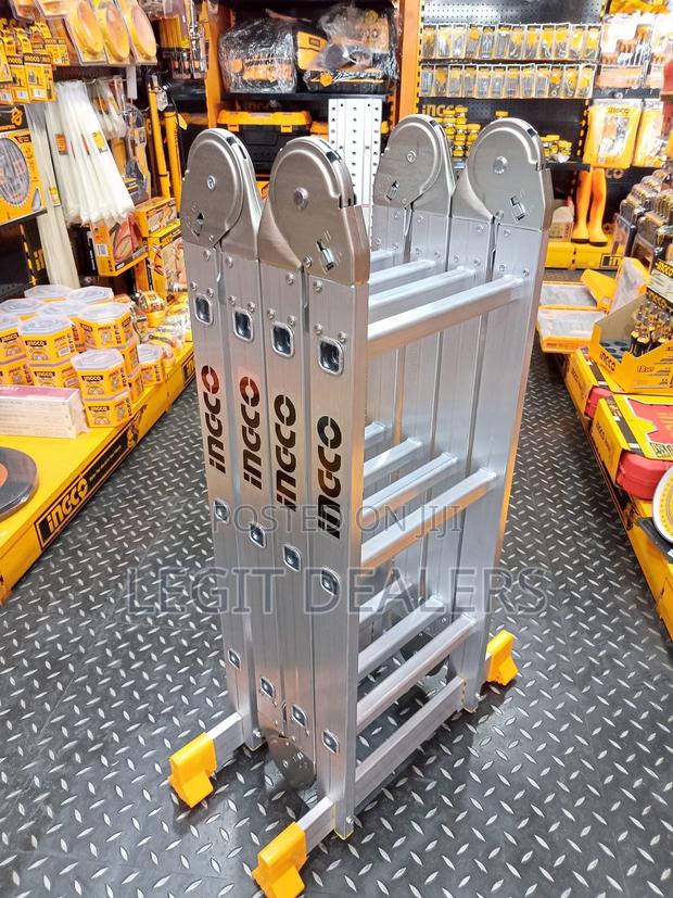 Strong Foldable Multipurpose Aluminium Ladder 4x3steps 4x4 photo 3