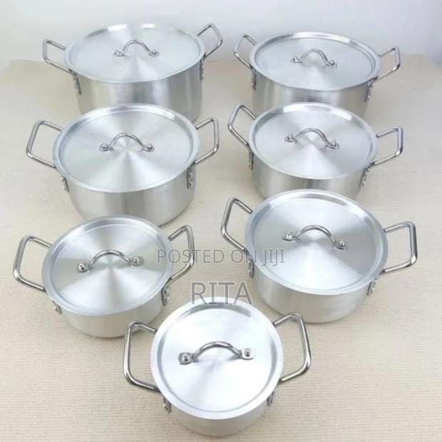 Seven Pieces Aluminium Saucepan