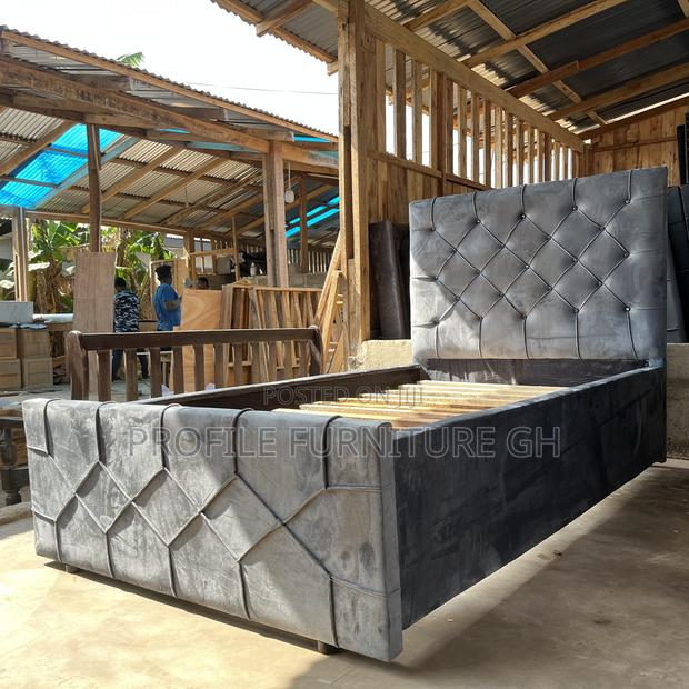 1-1/2 Gray Bedframe Very Durable// Luxurious And Durable photo 2